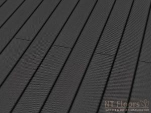 WPC Terrassendiele dunkelgrau gerillt - SOLID dunkelgrau gerillt (Sichtseite) - NT Floors Leipzig