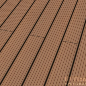 WPC Terrassendiele hellbraun genutet - SOLID hellbraun genutet (Sichtseite) - NT Floors Leipzig