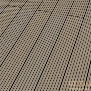 WPC Terrassendiele kieselgrau genutet - SOLID kieselgrau genutet (Sichtseite) - NT Floors Leipzig