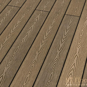 WPC Terrassendiele 3D Struktur mandelbraun - SOLID 3D Holz-Struktur (Sichtseite) - NT Floors Leipzig